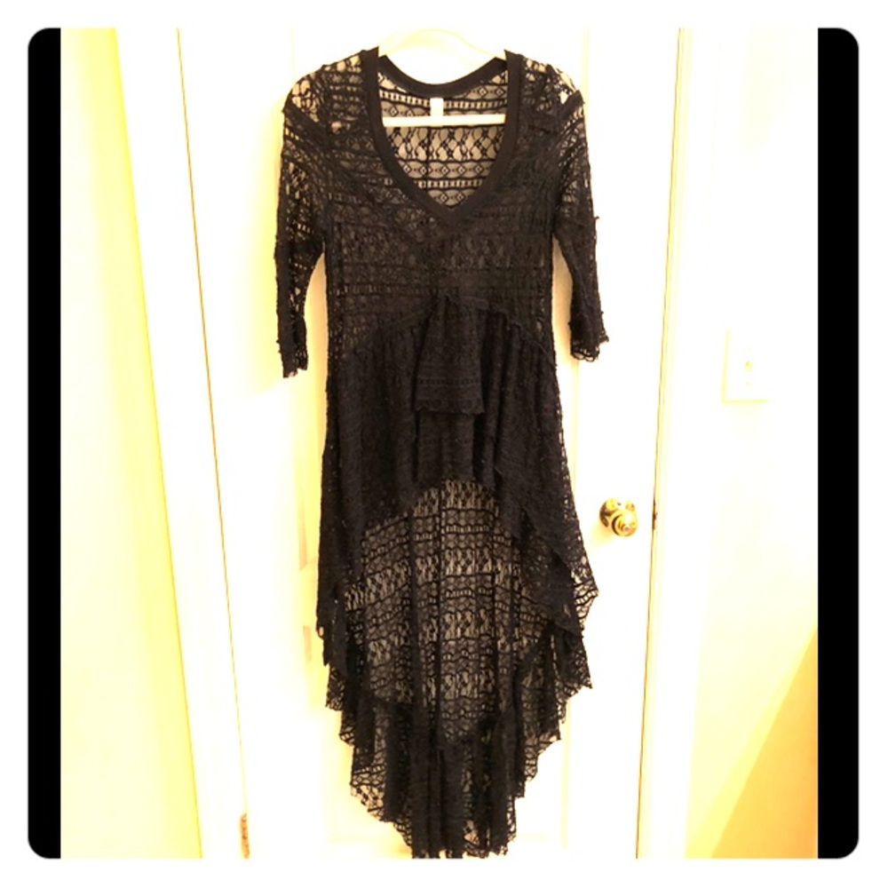 Free people high low lace top